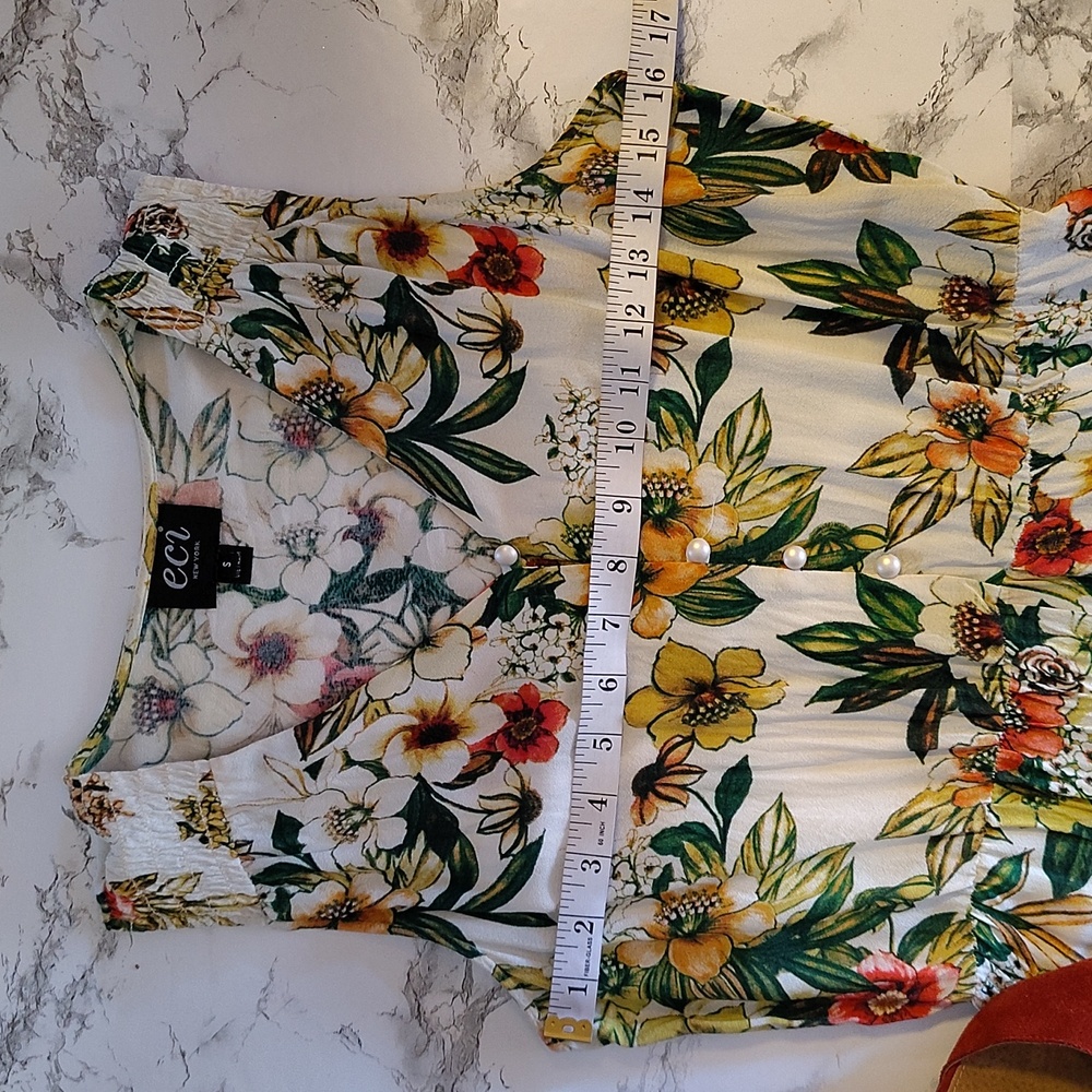 ECI Floral Maxi Dress - Red, Green, White - Picture 15 of 16